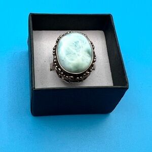 Sterling Silver and Blue Larimar Stone Ring